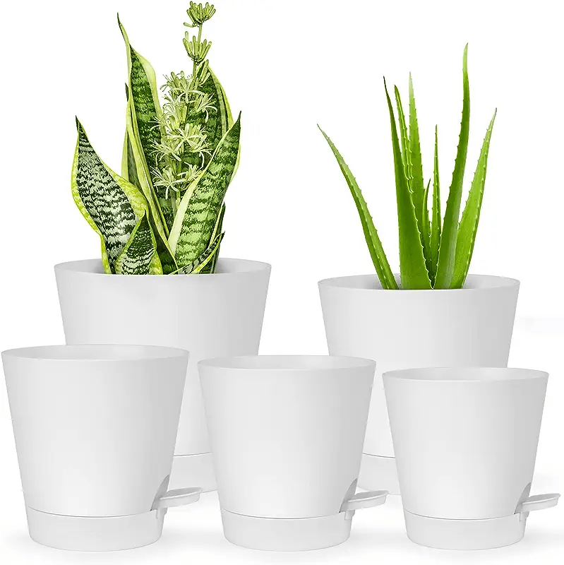 House plant pots with drainage self watering