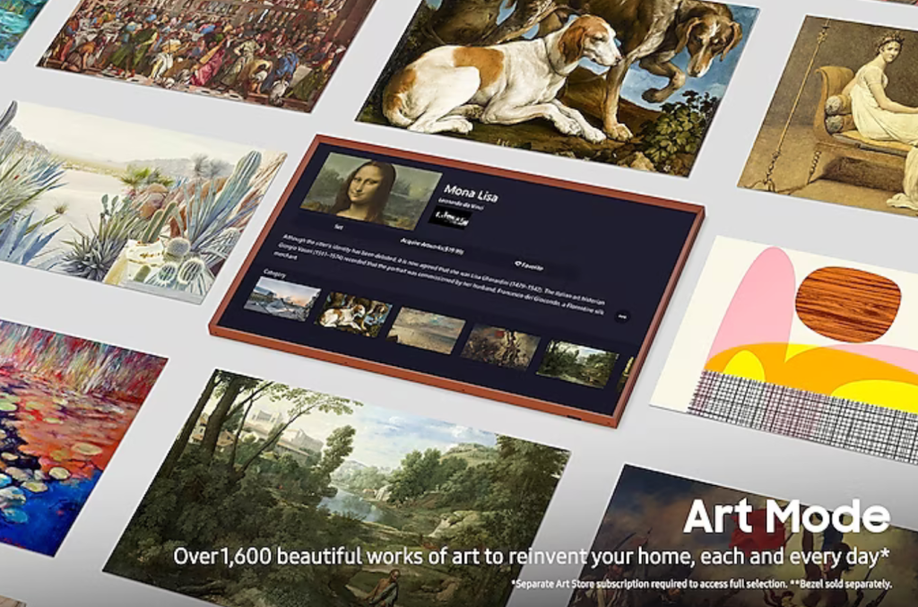 While the Samsung Frame TV offers an extensive library of art pieces and photographs to choose from, I found that it occasionally lacks certain niche or specific art styles. However, you can easily upload your own artwork or photographs to personalize the display, allowing for greater creative freedom.
